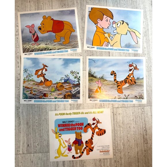 Vintage Walt Disney Winnie The Pooh And Tigger Too 1974 Lithograph Prints Set 4 - Picture 1 of 7